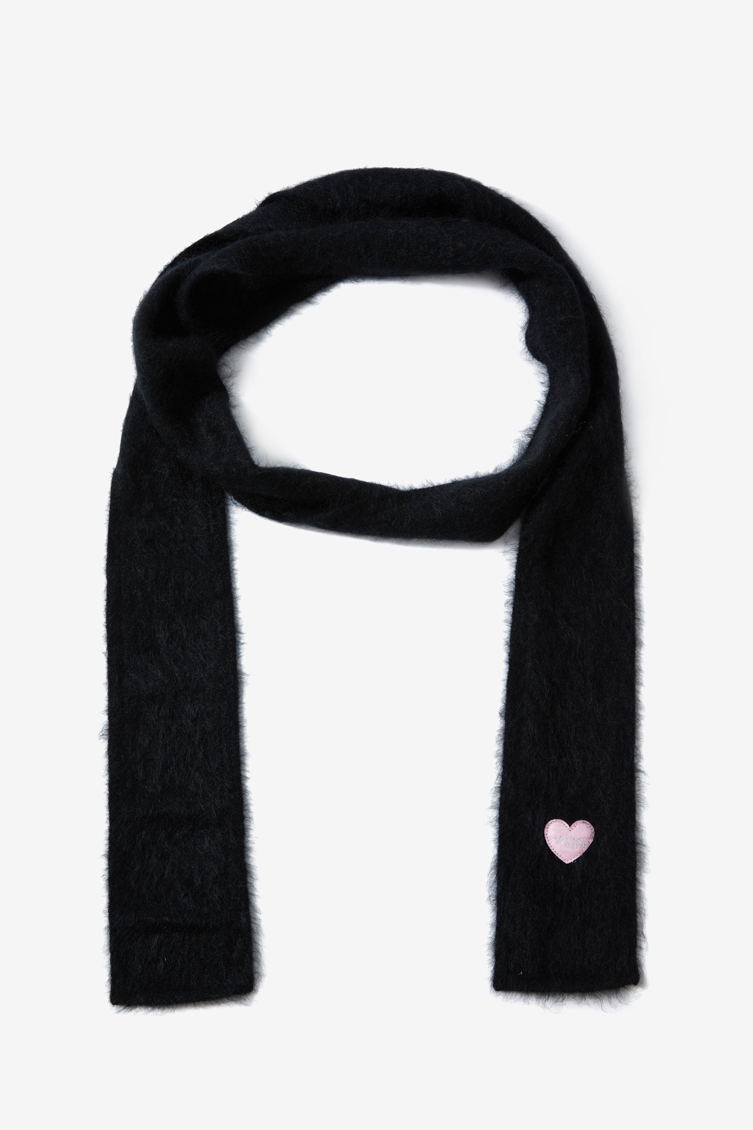 Hairy Cashmere Pocket Scarf - Black