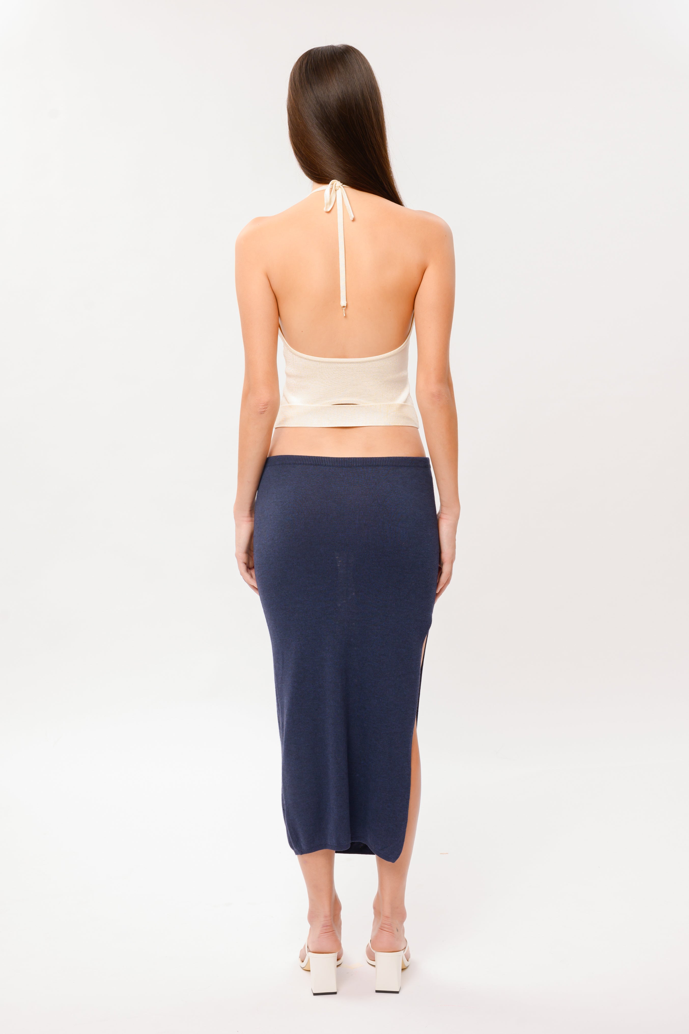 Lily Maxi Skirt in Navy